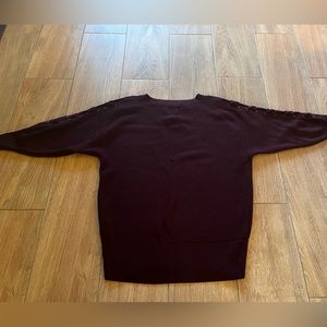 New York & Company Burgundy sweater with arm details